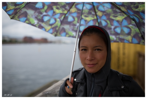 Vanessa less than impressed with the weather. Paper Island. 5D Mark III | 35mm 1.4 Art